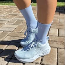 Adult Polyamide Running Socks With 3D Cuff, Breathable, Thermal Comfort, High Performance, Spinning, Cycling - 2 Pairs Blue - View 4