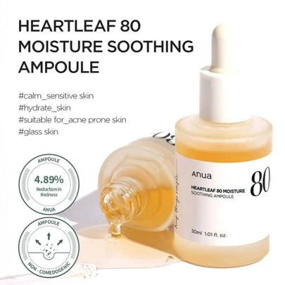 Anua Heartleaf 80% Soothing Ampoule 30ML - Soothing Serum