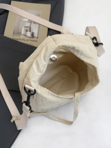 Túi đeo chéo bằng nylon thêu tên theo yêu cầu, kiểu dáng nhẹ nhàng, năng động dành cho nữ mùa xuân hè. - Nhiều màu - Xem 8