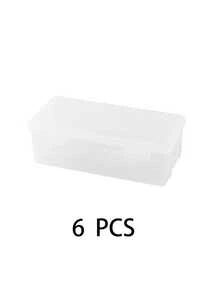 Caja de almacenamiento transparente de gran capacidad de PP, organizador de escritorio para bolígrafos de colores, lápices, pinceles, artículos de papelería para estudiantes, estuche de lápices minimalista y creativo - A - Ver 9