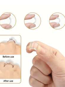 Resin Invisible Ring Adjuster, Suitable For Loose Rings, Fits All Finger Sizes. Invisible Ring Sizer Adjuster, Fits Loose Rings, Provides Multiple Sizes, Comfortable Protection. Adjustable Transparent Tightener, Size Adjustment Tool, Jewelry Protection, Suitable For Loose Rings. Ring Adjuster, Fits All Rings, Provides Multiple Sizes. Women's Ring Adjuster. - Multicolor - View 3