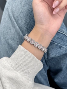 Dây đeo đồng hồ kim loại đính kim cương và ngọc trai lấp lánh, tương thích với Galaxy Watch 7/6/5/4 40mm 44mm 47mm 46mm 41mm, Galaxy Watch 5 Pro 45mm, Galaxy Active 2, Galaxy The Watch 3 18/20/22mm, cũng như Watch 5/4/3/2/1 và GT5/4/3/2, cùng với Watch Fit3/Fit4 và Band 8/9/10 NFC. - Hồng - Xem 5