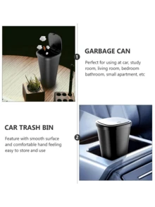 Thùng rác nhỏ cho xe hơi, thùng đựng đồ đa năng gắn trên giá đỡ cốc và bảng điều khiển trung tâm, thùng đựng rác gắn cửa xe, xô đựng rác thải. - A - Xem 5