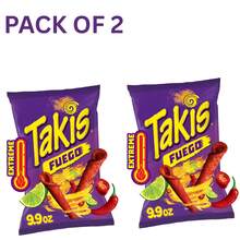 Takis Fuego Rolled Tortilla Chips – Hot Chili Pepper & Lime Flavor, 9.9 Oz (Pack Of 2 Sharing Bags) - 5ml - View 1