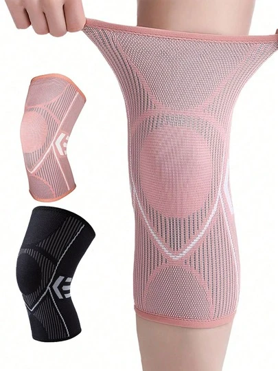 Anti-Slip Elastic Sports Knee Pads, Breathable Compression Knee Sleeves, Unisex, Relieve Knee Pain, Shock Absorption, Provide Knee Support, Suitable For Volleyball, Soccer, Dance, Yoga, Tennis, Running, Cycling, Fitness, Climbing, Basketball And Other Sports