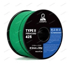 3mm x 30m 傘繩 Type II 尼龍編織多用途繩，適用戶外露營、DIY 手作、手鍊、掛繩、狗項圈與固定綁繩，耐用重型繩 - 彩色 - 查看 19