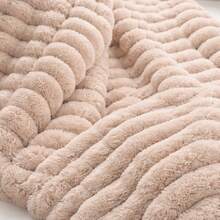 GOLDCASA Double Bed Blanket With Ribbed Relief, 200 X 180 Cm, Various Colors, Hypoallergenic - Beige - View 3