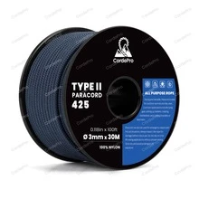 3mm x 30m 傘繩 Type II 尼龍編織多用途繩，適用戶外露營、DIY 手作、手鍊、掛繩、狗項圈與固定綁繩，耐用重型繩 - 彩色 - 查看 33