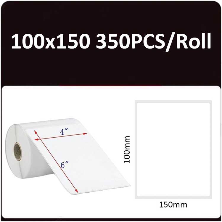 4"X6" Direct Thermal Shipping Labels, 350/500 Stickers Per Roll, 100*100mm 100*150mm Blank Self-Adhesive Printable Labels, And Oil-Resistant White Punchable, Permanent Adhesive, Commercial Grade, FBA UPS Mailing Shipping Address - View 11