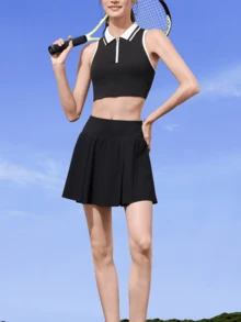 CAMEL CROWN Sujetador deportivo para mujer, sujetador de yoga con absorción de impactos y cierre delantero, diseño delgado y de alto soporte - Fantasma negro - Ver 5