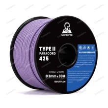 3mm x 30m 傘繩 Type II 尼龍編織多用途繩，適用戶外露營、DIY 手作、手鍊、掛繩、狗項圈與固定綁繩，耐用重型繩 - 彩色 - 查看 29