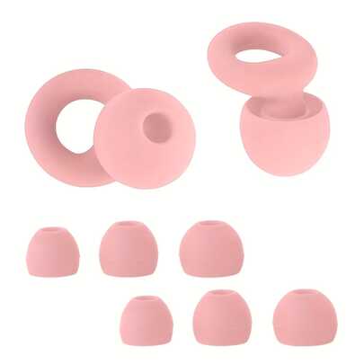 1 par de tapones de oído de silicona suave, adecuados para dormir en silencio, nadar, estudiar y conciertos. Tapones de oído de silicona reutilizables extra suaves, tallas XS/S/M/L, aplicables para diversas ocasiones y regalos, adecuados para Acción de Gracias, Navidad y otros festivales.