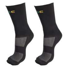 Adult Polyamide Running Socks With 3D Cuff, Breathable, Thermal Comfort, High Performance, Spinning, Cycling - 2 Pairs Black Cup - View 1