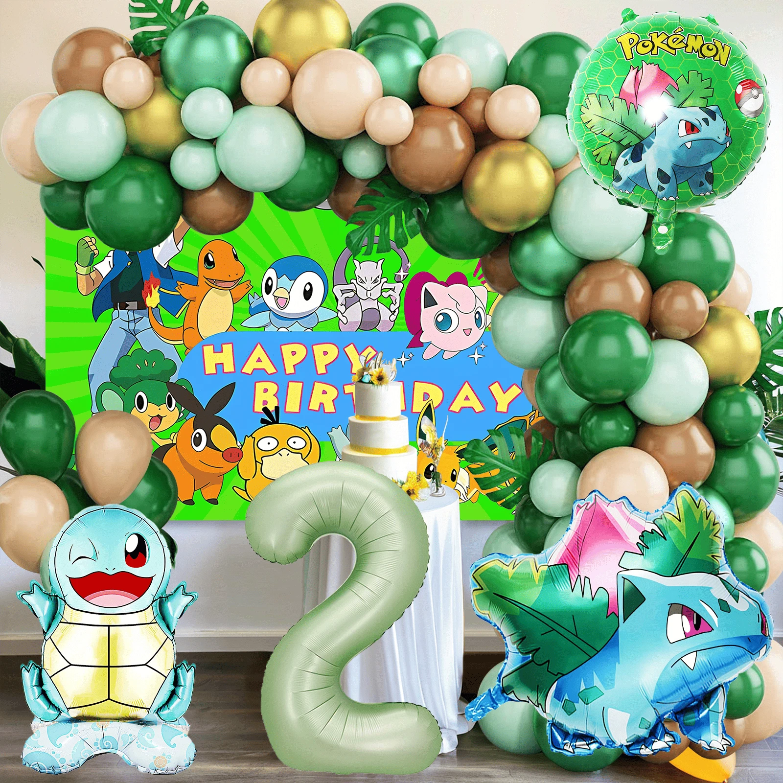 Green Foil Balloon Set For Pets, Includes Green, Blue And Yellow Balloons, Birthday Party Decor, Happy Birthday Balloon Combo, Suitable For Adult Birthday Party Wall Decor Balloon Set - View 13