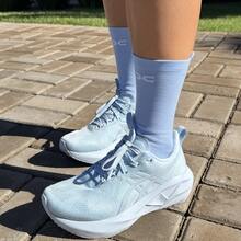 Adult Polyamide Running Socks With 3D Cuff, Breathable, Thermal Comfort, High Performance, Spinning, Cycling - Blue - View 3