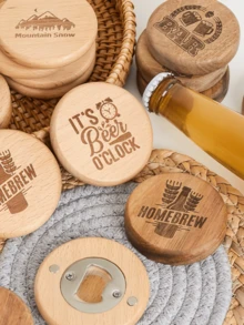 Apribottiglie magnetico personalizzato, personalizzabile con nome/testo/data/logo ecc., apribottiglie in bambù rotondo con funzione magnetica, si attacca al frigorifero, adatto per amanti della birra, ospiti di matrimoni, cucine, bar e feste, adatto per casa, ristoranti, soggiorni, cucine, pub, feste di compleanno, ricevimenti di inaugurazione della casa, ricevimenti di matrimonio, decorazione della casa, ecc. La scelta migliore come regalo per lei/lui. - Cachi - Visualizzare 6