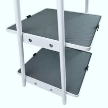 Giá đỡ tay đa năng 3 trong 1 dành cho thợ làm móng với khay đựng đồ - Gối kê tay tiện dụng cho kỹ thuật viên làm móng với khung thép mạ kẽm và lớp đệm chống thấm nước, phù hợp cho tiệm làm móng và sử dụng tại nhà. Nâng tầm trải nghiệm làm móng của bạn với giá đỡ tay 3 lớp cao cấp của chúng tôi! - trắng - Xem 3