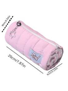 1pc Cute Cat Face Design Pencil Case, High-Quality Stationery Bag, Large Capacity Student Supplies Storage Pouch, Multi-Functional School Learning Organizer - Multicolor - View 7