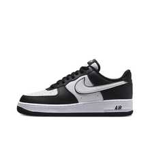 Nike Air Force 1 "Panda" 皮革 休閒 避震 低筒 板鞋 男女同款 白黑 - 黑與白 - 查看 9