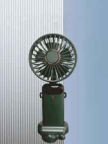 1个可充电便携式迷你电风扇，USB充电，5档风速可调，可折叠桌面风扇，带LED显示屏，静音制冷，适用于家庭、办公室、卧室、户外旅行（粉色/白色/绿色），母亲节、父亲节、夏季假期礼物 - 多色 - 查看 12