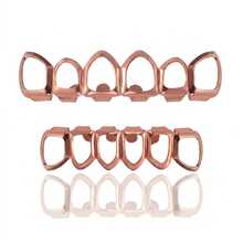 1件装时尚镂空牙套/平牙套经典嘻哈牙套，男女通用，日常佩戴及派对摄影道具 - 彩色 - 查看 8