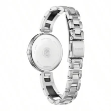 CITIZEN EX1538-50E 女士驾驶腕表，不锈钢双色手镯式表带，时尚黑色表盘，适合作为生日、周年纪念日或情人节礼物送给女友、妻子或姐妹。 - 銀色 - 查看 10