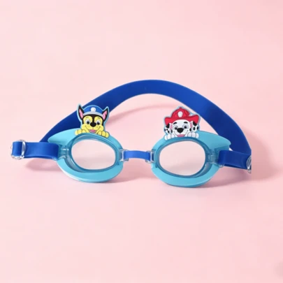 Paw Patrol 1 chiếc kính bơi hình chú chó hoạt hình dễ thương, phụ kiện hồ bơi hoạt hình, kính bảo hộ mắt, kính bơi hàng ngày.