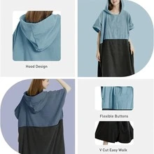 1 chiếc khăn choàng tắm bằng sợi microfiber dành cho người lớn (78*110cm), khăn tắm vải bông mềm mại cho nam và nữ, khăn thay đồ lướt sóng, áo choàng tắm. - Nhiều màu - Xem 9