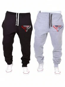 KIT 2 Texas Jogger Sweatpants In BLACK And GRAY - Multicolor - View 2
