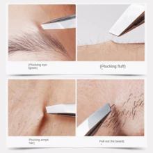 Nhíp tỉa lông mày bằng thép không gỉ độ chính xác cao dành cho nam giới, dụng cụ tẩy lông mày, máy tỉa lông mày, kìm nhỏ bằng thép không gỉ dùng để loại bỏ lông mặt. - Nhíp - Xem 7