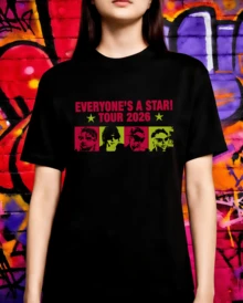 5 Seconds Of Summer Everyone's A Star! Tour 2026 Unisex Band Shirt | Retro Design Black - Black - View 11