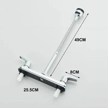 Kitchen Faucet With Sprayer, Two-Handle Kitchen Faucet With Gooseneck Flexible Hose,  Two-Function Kitchen Sink Faucet (Brass Body, Easy Installation) - 鉻合金 - 查看 7