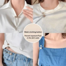 3/6pcs Random Color Faux Pearl Brooch, Anti-Slip Collar Clip, Sweater Shawl Clip, Women & Girls Clothing Decorative Accessories - Multicolor - View 11