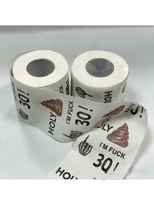 1 rouleau, Papier toilette sacré pour le 60e anniversaire, cadeau d'anniversaire unique, décoration de fête, cadeau de farce d'anniversaire, convient pour la célébration d'un anniversaire ou d'une anniversaire. Serviettes en papier drôles, décorations de salle de bain, faveurs de fête amusantes, papier toilette à motif coloré de caca comme cadeau - Multicolore - Voir 5