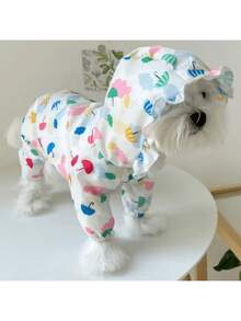 Pet Raincoat, Waterproof 4-Leg Dog Raincoat With Transparent Hood, Quick Drying, Suitable For Small And Medium Dogs - Multicolor - View 2