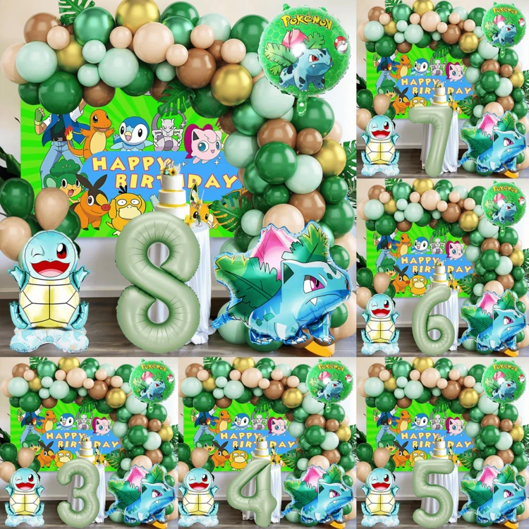 Green Foil Balloon Set For Pets, Includes Green, Blue And Yellow Balloons, Birthday Party Decor, Happy Birthday Balloon Combo, Suitable For Adult Birthday Party Wall Decor Balloon Set - View 1