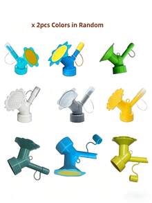 2件套二合一浇水喷头，双头浇水洒水器，通用塑料淋浴喷头，适用于室内/室外花园，便携式园艺工具，适用于多肉植物和盆栽植物 - 二合一澆花噴頭 - 查看 10