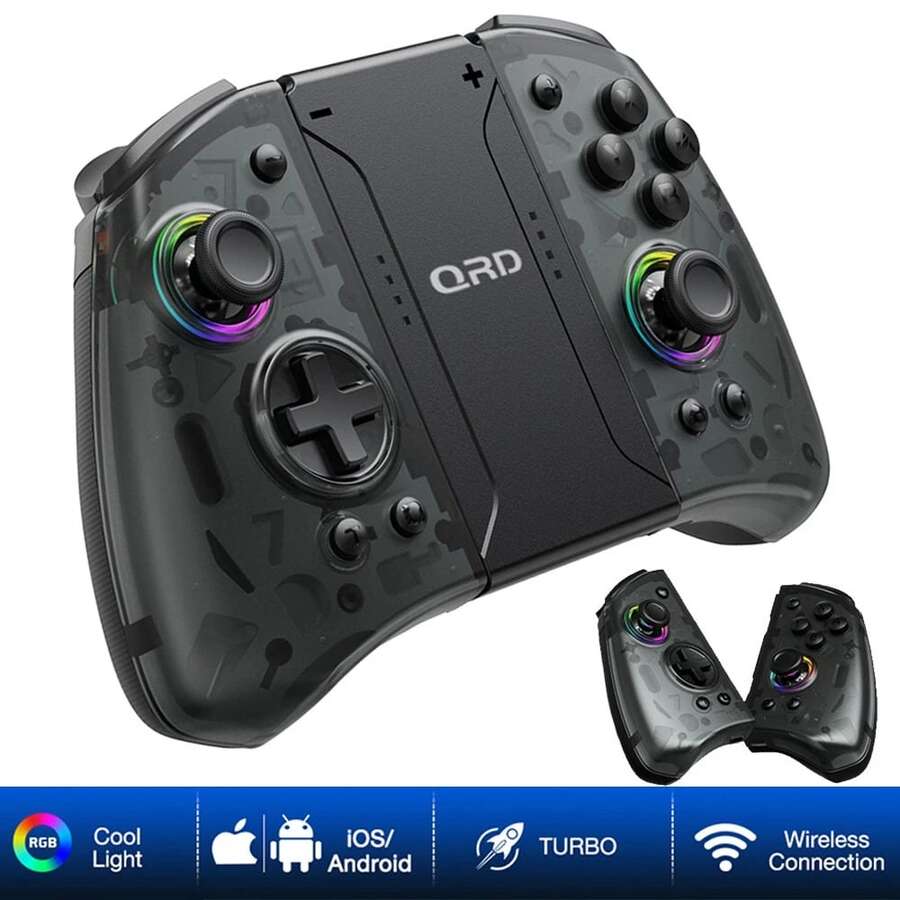 QRD Stellar T5 Wireless Joy-Pad Controller For Nintendo Switch / OLED / Lite PC - Black - View 1
