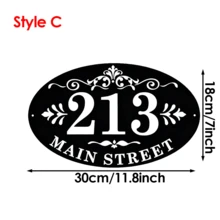 1 PC Modern Metal Door Numbers, Metal Apartment Number Sign,Metal Hotel Room Numbers. Address Plaque. Metal House Numbers. - Black - View 4