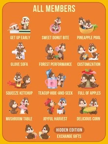 POP MART Disney Chip 'n Dale Series Blind Box, Classic Cartoon Character Figurines, ABS Hard Material Non-Plush, Mini Collectible Blind Box, Home Decor Display, Holiday Theme Party Decoration, Mystery Box, Birthday, Christmas Gift - Multicolor - View 2