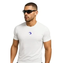 KIT 3 Camiseta + 3 Short Tactel Elastano Bermuda Dry Fit Masculina BERZEK Old School Academia Original 6 PEÇAS - Preto, Azul e Branco - Visão 3