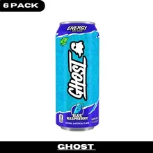Ghost Blue Raspberry Sparkling Drink, 16 Fl Oz Cans, Pack Of 6 - Fruity - View 2