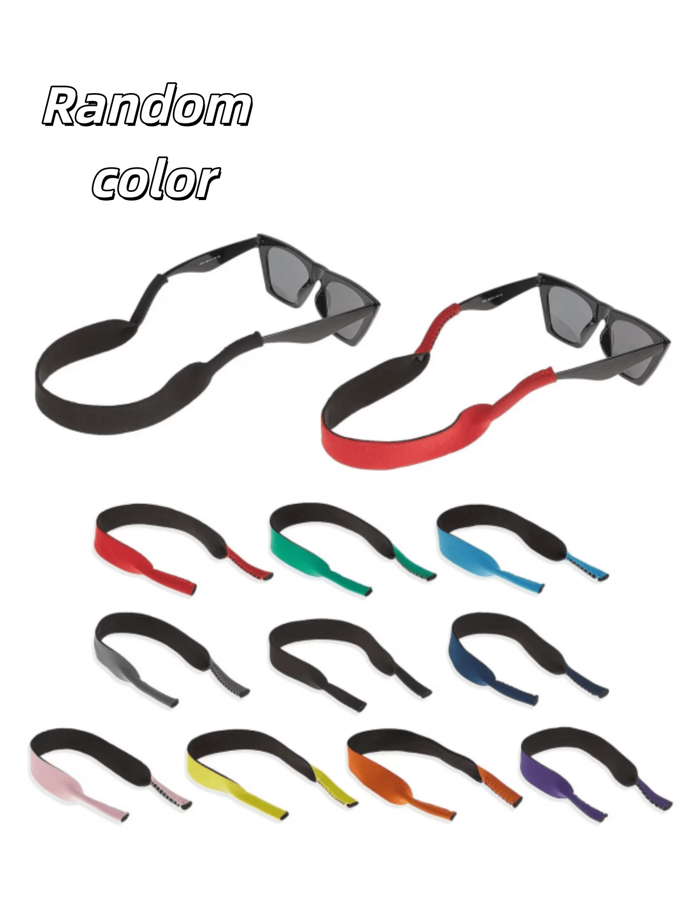 2pcs/5pcs/8pcs Floating Eyeglasses Retainer, Fashion Glasses Strap, Floating Fashion Glasses Strap, Fashion Glasses Holder Strap, Soft Eyeglasses Strap Suitable For Sports Outdoor Water Activities Men Women, Beach Essentials, Pool Float - Multicolor - View 1