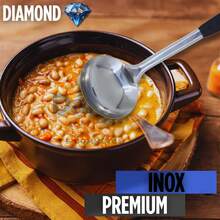 Stainless Steel Ladle For Serving Beans, Soup, And Sauce. Durable And High-Quality. - KIT OF 2 UNITS - View 2