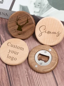 Apribottiglie magnetico personalizzato, personalizzabile con nome/testo/data/logo ecc., apribottiglie in bambù rotondo con funzione magnetica, si attacca al frigorifero, adatto per amanti della birra, ospiti di matrimoni, cucine, bar e feste, adatto per casa, ristoranti, soggiorni, cucine, pub, feste di compleanno, ricevimenti di inaugurazione della casa, ricevimenti di matrimonio, decorazione della casa, ecc. La scelta migliore come regalo per lei/lui. - Cachi - Visualizzare 9