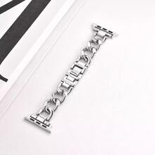 1 dây đeo đồng hồ kim loại có thể điều chỉnh, tương thích với dòng Ultra 2 1, S9 8 7 6 5 4 3 2 1, kích thước 38mm 40mm 41mm 42mm 44mm 45mm 49mm, kiểu dây xích denim cổ điển, unisex - Bạc - Xem 7