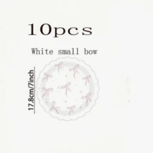 Bộ 10/25/50 đĩa giấy họa tiết bướm trắng hồng, đường kính 7 inch, thích hợp cho tiệc trà chiều, tiệc cưới, lễ tân hôn, sinh nhật, họp mặt, bàn tráng miệng. - Nhiều màu - Xem 20