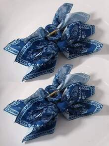 1 pieza Clip para el cabello con flor de anacardo estilo bohemio, adecuado para vacaciones y diversas fotos de vacaciones, clip de pinza para el cabello, accesorio para el cabello para mujeres en atuendos de otoño/invierno y verano - Flor de anacardo azul oscuro - Ver 7