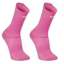 Adult Polyamide Running Socks With 3D Cuff, Breathable, Thermal Comfort, High Performance, Spinning, Cycling - 2 Pink Pairs - View 6