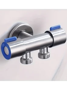 Bộ chia vòi máy giặt 1-2, bộ chuyển đổi van nước 3 chiều, bộ phân phối nước hai đầu dùng cho hai mục đích. - Một cỡ - Xem 1